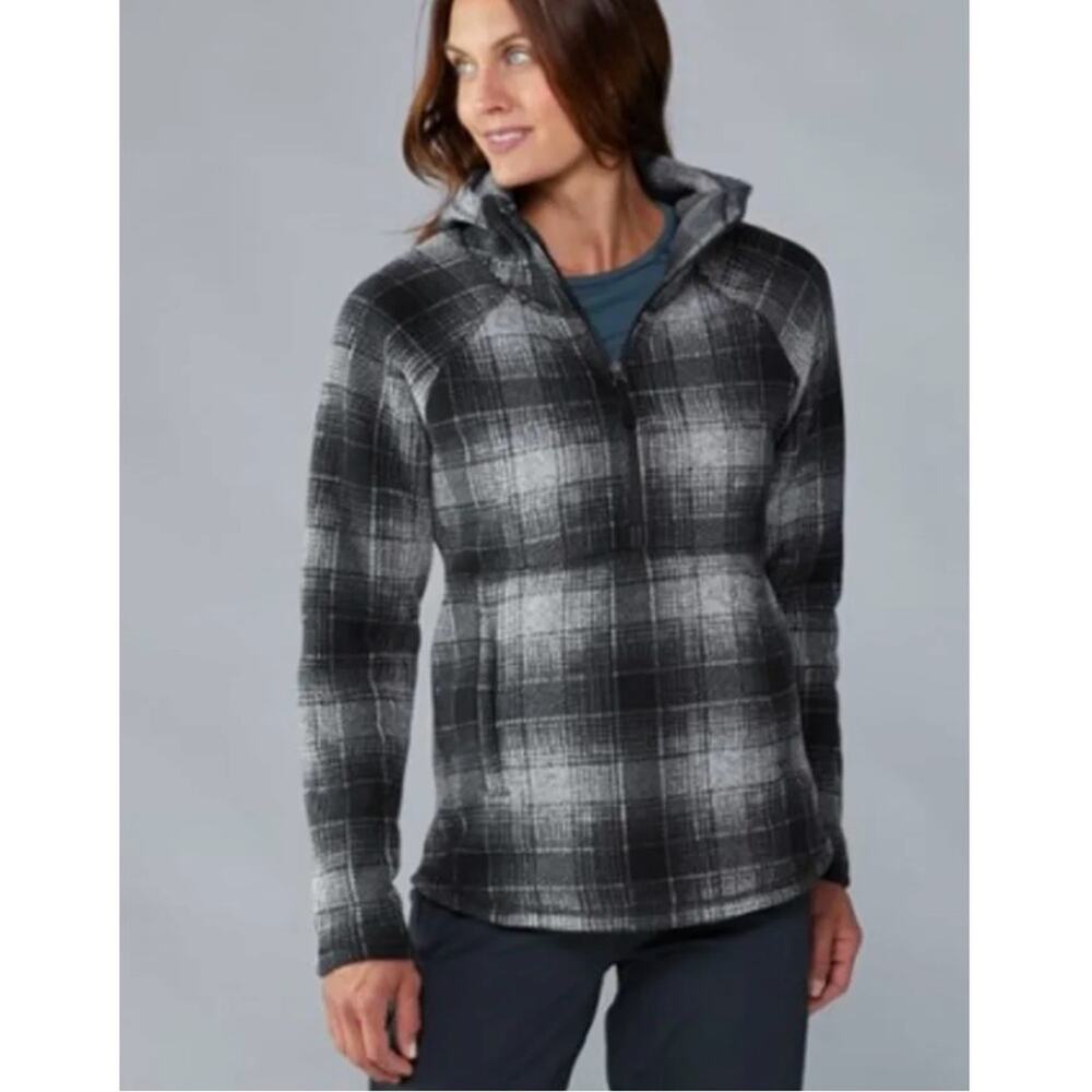 The North Face Womens S Printed Crescent Fleece Pullover Hoodie